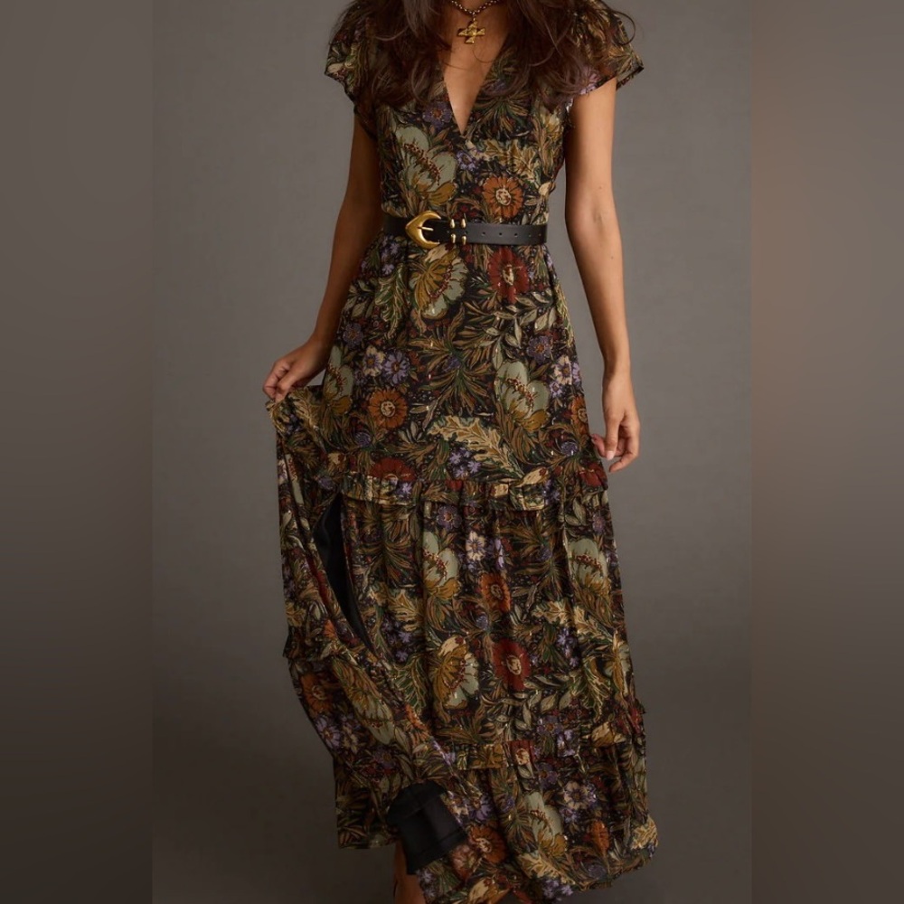 NWT: 12th Tribe Sundance Floral Paisley Maxi Dress - M - Picture 2 of 5